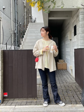 「ミニショルダー」｜「アイテム（その他アウター）」を使った、KOMORI_166cmさん（レディース・166cm）の春コーディネート