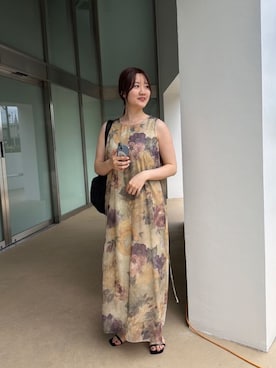 「花柄ワンピース」｜KOMORI_166cmさん（レディース・166cm）の春コーディネート