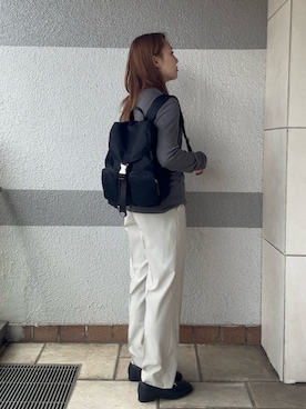 「アイテム（バックパック/リュック）」を使った、sakamotoさん（レディース・160cm）の秋コーディネート