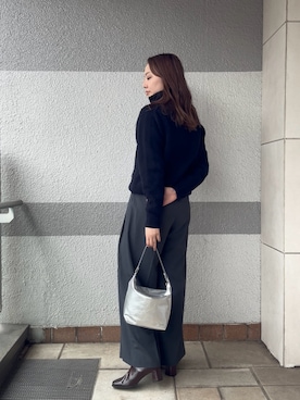 「ハーフジップ」｜sakamotoさん（レディース・160cm）の秋コーディネート