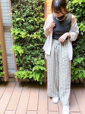 「Jines（ジネス）のアイテム」を使った、jines diamorさん（レディース・155cm）の夏コーディネート