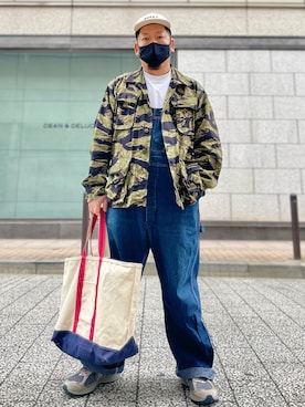 「BIG MAC（ビッグマック）のアイテム（オールインワン・サロペット）」を使った、SuGaKeNさん（メンズ・170cm）の秋コーディネート