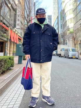 「TENBOX（テンボックス）のアイテム（帽子）」を使った、SuGaKeNさん（メンズ・170cm）の冬コーディネート