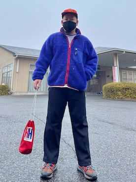 「巾着バッグ」｜「アイテム（その他アウター）」を使った、SuGaKeNさん（メンズ・170cm）の冬コーディネート