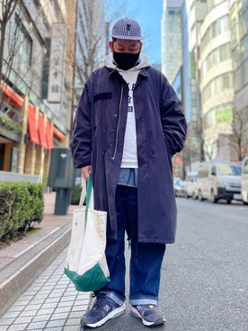 「TENBOX（テンボックス）のアイテム（帽子）」を使った、SuGaKeNさん（メンズ・170cm）の冬コーディネート