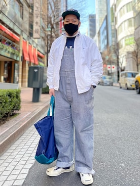 「アイテム（ブルゾン、ホワイト系）」を使った、SuGaKeNさん（メンズ・170cm）の冬コーディネート
