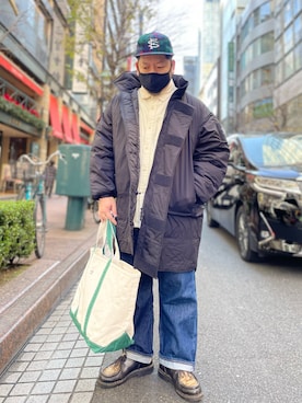 「EBBETS FIELD FLANNELS（エベッツフィールドフランネルズ）のアイテム」を使った、SuGaKeNさん（メンズ・170cm）の冬コーディネート