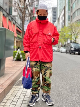 「TENBOX（テンボックス）のアイテム（帽子）」を使った、SuGaKeNさん（メンズ・170cm）の春コーディネート
