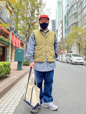 「BEAMS PLUS（ビームスプラス）のアイテム」を使った、SuGaKeNさん（メンズ・170cm）の秋コーディネート