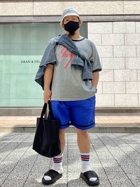 「DESCENTE（デサント）のアイテム」を使った、SuGaKeNさん（メンズ・170cm）の夏コーディネート