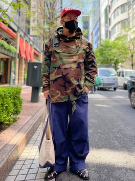 「Paraboot」｜「アイテム（ミリタリージャケット）」を使った、SuGaKeNさん（メンズ・170cm）の春コーディネート