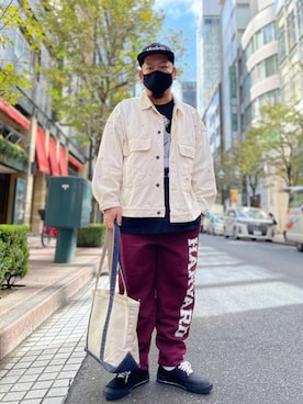 「TENBOX（テンボックス）のアイテム（キャップ）」を使った、SuGaKeNさん（メンズ・170cm）の秋コーディネート