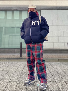 「アイテム（バッグ、ホワイト系）」を使った、SuGaKeNさん（メンズ・170cm）の冬コーディネート