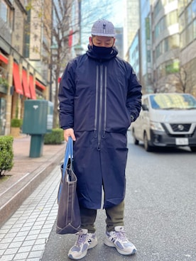 「TENBOX（テンボックス）のアイテム（帽子）」を使った、SuGaKeNさん（メンズ・170cm）の冬コーディネート