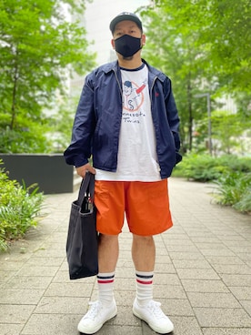 「アイテム（ブルゾン）」を使った、SuGaKeNさん（メンズ・170cm）の夏コーディネート