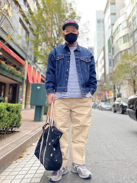 「EBBETS FIELD FLANNELS（エベッツフィールドフランネルズ）のアイテム」を使った、SuGaKeNさん（メンズ・170cm）の秋コーディネート