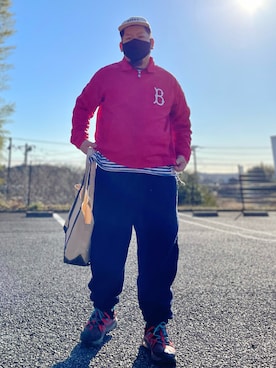 「Munsingwear（マンシングウェア）のアイテム（ブルゾン）」を使った、SuGaKeNさん（メンズ・170cm）の冬コーディネート