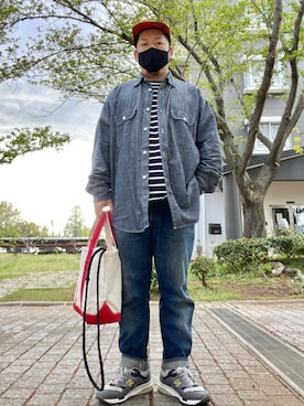 「BEAMS PLUS（ビームスプラス）のアイテム」を使った、SuGaKeNさん（メンズ・170cm）の春コーディネート