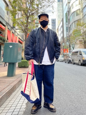 「TENBOX（テンボックス）のアイテム（キャップ）」を使った、SuGaKeNさん（メンズ・170cm）の秋コーディネート