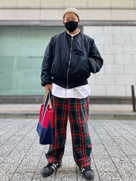 「Alpha Industries（アルファインダストリーズ）のアイテム」を使った、SuGaKeNさん（メンズ・170cm）の冬コーディネート