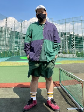 「カラー×コーデ」｜「アイテム（キャップ）」を使った、SuGaKeNさん（メンズ・170cm）の春コーディネート