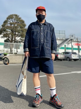 「シンフルコーデ」｜「アイテム（キャップ）」を使った、SuGaKeNさん（メンズ・170cm）の春コーディネート
