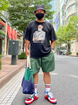 「アイテム（スニーカー、その他）」を使った、SuGaKeNさん（メンズ・170cm）の夏コーディネート