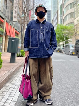 「kutir（クティール）のアイテム（パンツ）」を使った、SuGaKeNさん（メンズ・170cm）の春コーディネート