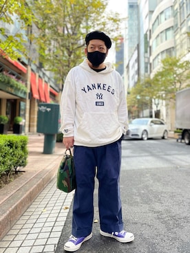 「BEAMS（ビームス）のアイテム（ハンチング/ベレー帽）」を使った、SuGaKeNさん（メンズ・170cm）の秋コーディネート