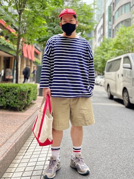 「GAP（ギャップ）のアイテム」を使った、SuGaKeNさん（メンズ・170cm）の夏コーディネート