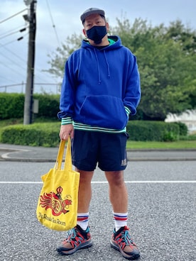 「TENBOX（テンボックス）のアイテム（帽子）」を使った、SuGaKeNさん（メンズ・170cm）の秋コーディネート