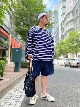 「TENBOX（テンボックス）のアイテム（キャップ）」を使った、SuGaKeNさん（メンズ・170cm）の夏コーディネート