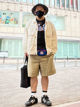 「アイテム（ハット）」を使った、SuGaKeNさん（メンズ・170cm）の夏コーディネート