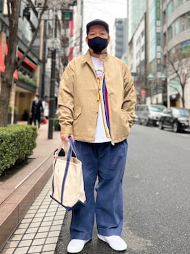 「リラックススタイル」｜「アイテム（ブルゾン）」を使った、SuGaKeNさん（メンズ・170cm）の冬コーディネート