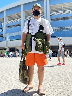 「BRIEFING（ブリーフィング）のアイテム」を使った、SuGaKeNさん（メンズ・170cm）の夏コーディネート