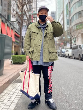 「NEPENTHES（ネペンテス）のアイテム」を使った、SuGaKeNさん（メンズ・170cm）の春コーディネート