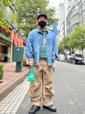 「アイテム（エコバッグ/サブバッグ）」を使った、SuGaKeNさん（メンズ・170cm）の夏コーディネート