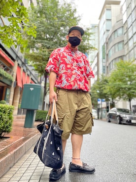 「EBBETS FIELD FLANNELS（エベッツフィールドフランネルズ）のアイテム」を使った、SuGaKeNさん（メンズ・170cm）の夏コーディネート