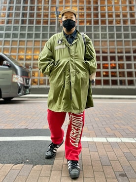 「古着」｜「アイテム（モッズコート）」を使った、SuGaKeNさん（メンズ・170cm）の春コーディネート