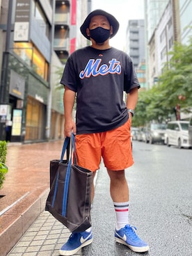 「アイテム（シューズ、ブルー系）」を使った、SuGaKeNさん（メンズ・170cm）の夏コーディネート