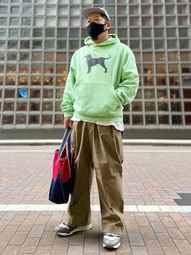 「TENBOX（テンボックス）のアイテム（帽子）」を使った、SuGaKeNさん（メンズ・170cm）の秋コーディネート