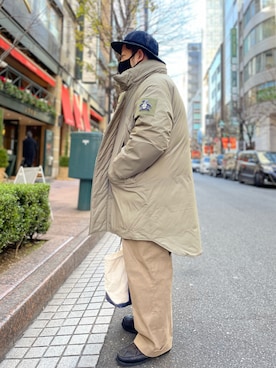 「モンスターパーカー」｜「アイテム（モカシン/デッキシューズ）」を使った、SuGaKeNさん（メンズ・170cm）の冬コーディネート