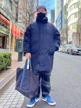 「モンスターパーカー」｜「アイテム（キャップ）」を使った、SuGaKeNさん（メンズ・170cm）の春コーディネート
