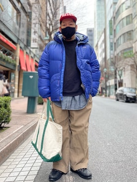 「patagonia」｜「アイテム（スラックス）」を使った、SuGaKeNさん（メンズ・170cm）の冬コーディネート