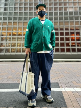 「アイテム（バッグ、ホワイト系）」を使った、SuGaKeNさん（メンズ・170cm）の秋コーディネート