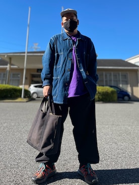 「TENBOX（テンボックス）のアイテム（帽子）」を使った、SuGaKeNさん（メンズ・170cm）の秋コーディネート