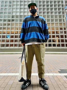 「ラガーシャツ」｜「アイテム（パンツ）」を使った、SuGaKeNさん（メンズ・170cm）の秋コーディネート