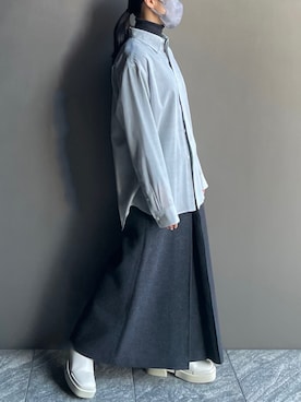 「skirt」｜「アイテム（ブーツ）」を使った、𝘼𝙕𝙐𝙎𝘼さん（レディース・153cm）の冬コーディネート