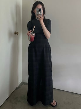 「TOTEME（トーテム）のアイテム」を使った、𝘼𝙕𝙐𝙎𝘼さん（レディース・153cm）の夏コーディネート