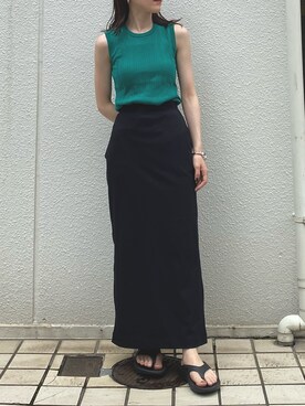 「skirt」｜「アイテム（サンダル）」を使った、𝘼𝙕𝙐𝙎𝘼さん（レディース・153cm）の夏コーディネート